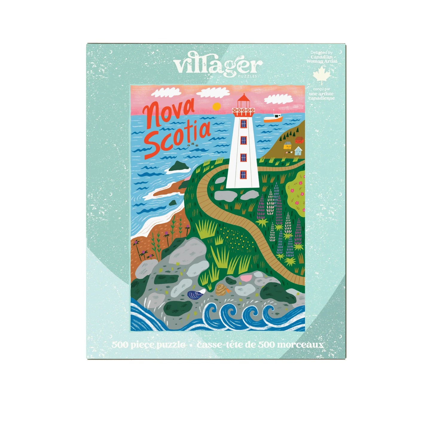 VILLAGER Nova Scotia Shores | 500-Piece Puzzle for Adults | Designed in Canada by Alysha Dawn Puopolo