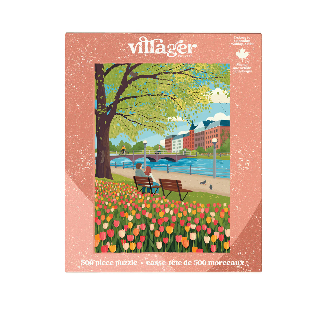 VILLAGER Tulip Season | 500-Piece Puzzle for Adults | Designed in Canada by Diana Pinnell