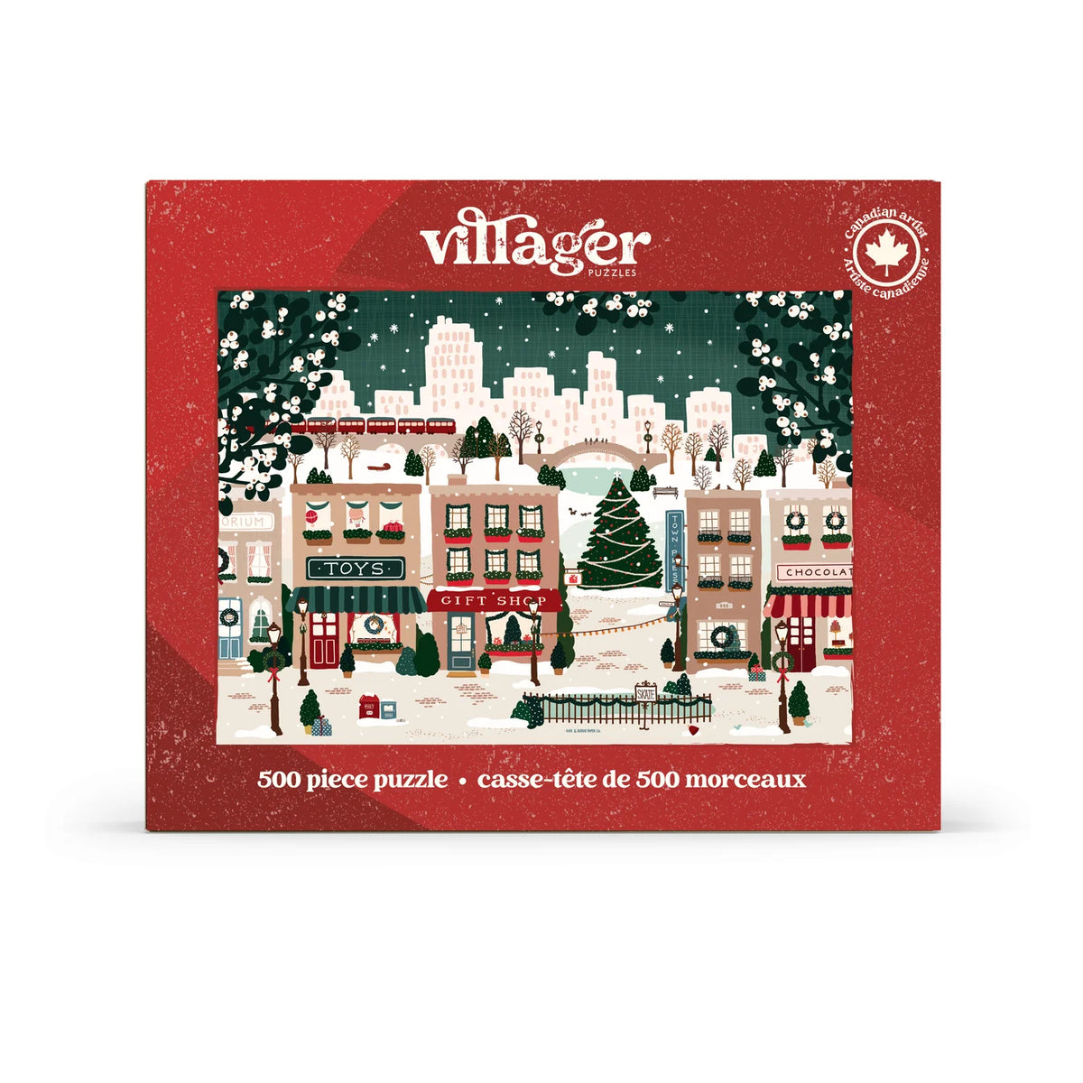 VILLAGER, Small Town Holiday | 500-Piece Puzzle for Adults | Designed in Canada by Gloria Wall