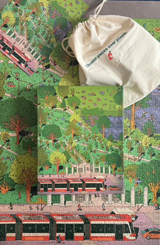 MANGO PUZZLES Trinity Bellwoods | 1000-piece Puzzle for Adults | Artwork by Kathleen Fu