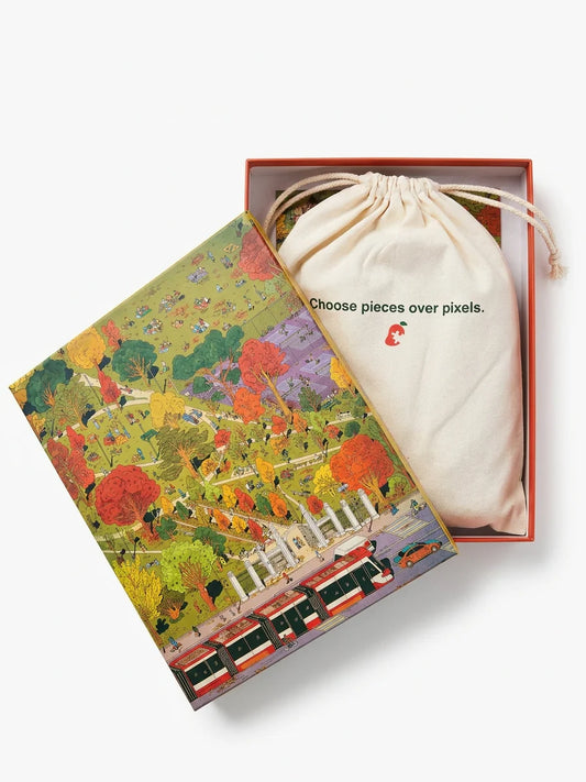 MANGO PUZZLES Trinity Bellwoods - Fall Edition | 1,000-Piece Puzzle | Artwork by Kathleen Fu