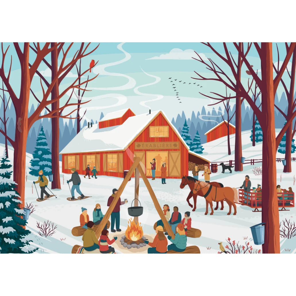 VILLAGER, Cabane à sucre | 1000-Piece Puzzle for Adults | Designed in Canada by Diana Pinnell