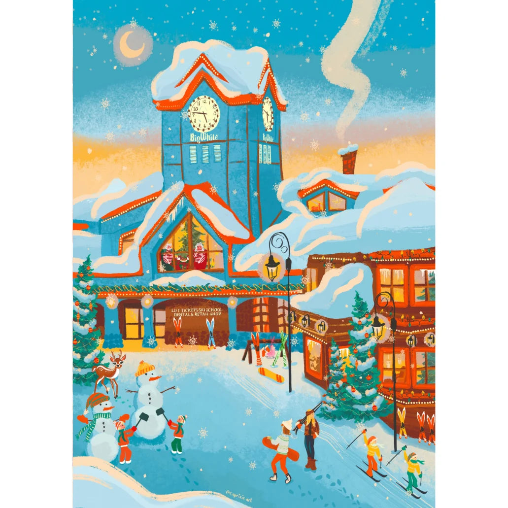 VILLAGER, Ski Resort | 1000-Piece Puzzle for Adults | Designed in Canada by Capri Sadler