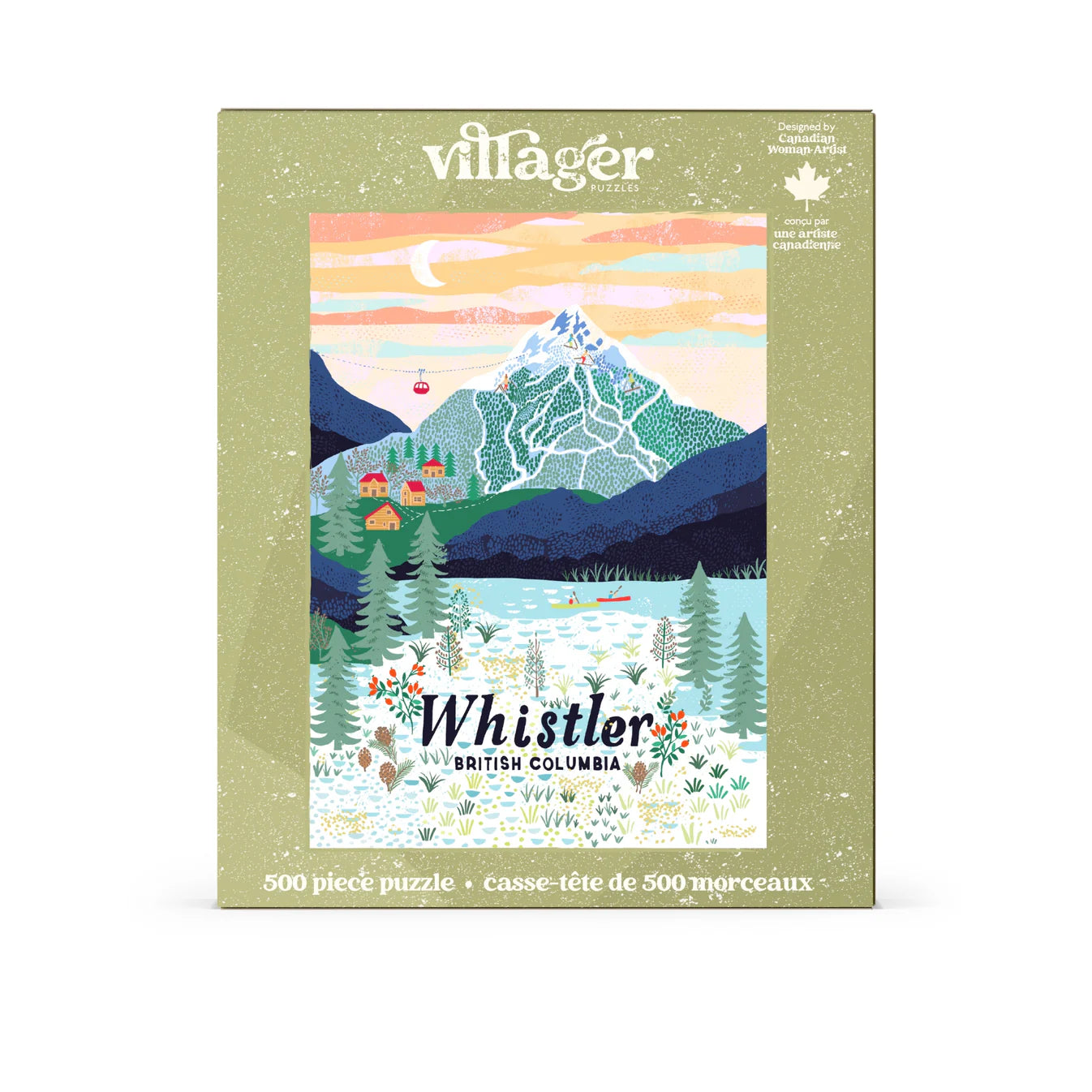VILLAGER Whistler Mountain | 500-Piece Puzzle for Adults | Designed in Canada by Anja Jane