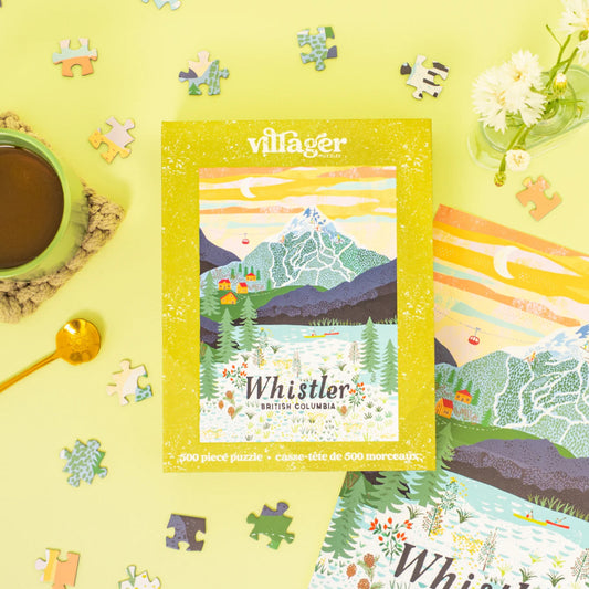 VILLAGER Whistler Mountain | 500-Piece Puzzle for Adults | Designed in Canada by Anja Jane