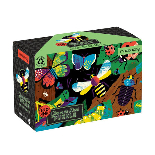 MUDPUPPY Amazing Insects Glow in the Dark Puzzle
