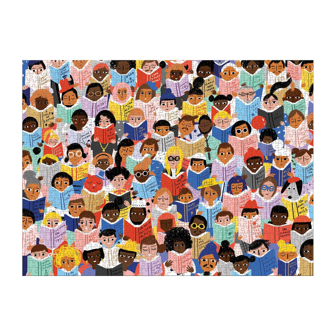 GALISON Book Club 1000 Piece Puzzle In a Square Box