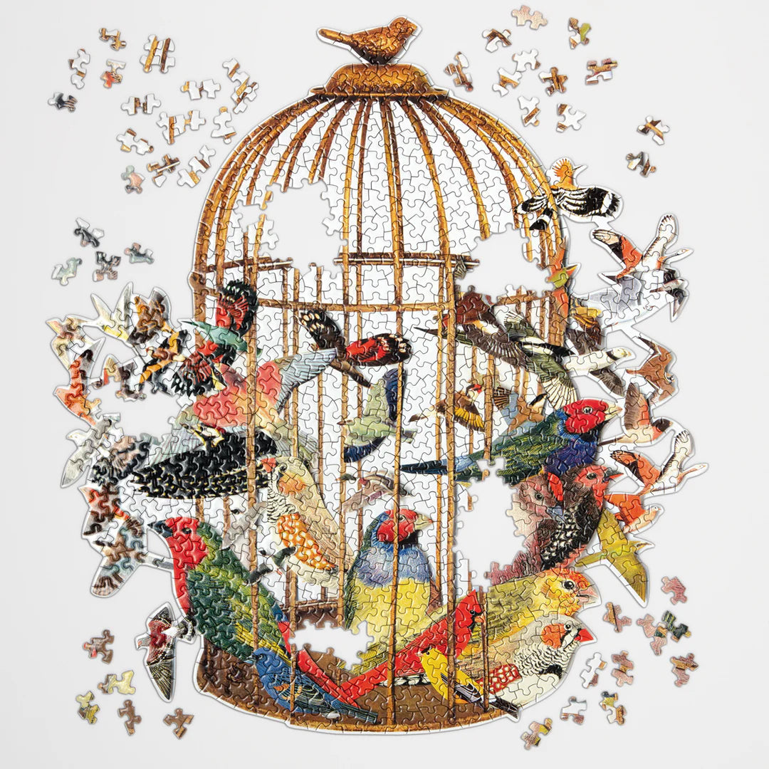 GALISON Bouquet of Birds 750 Piece Shaped Puzzle