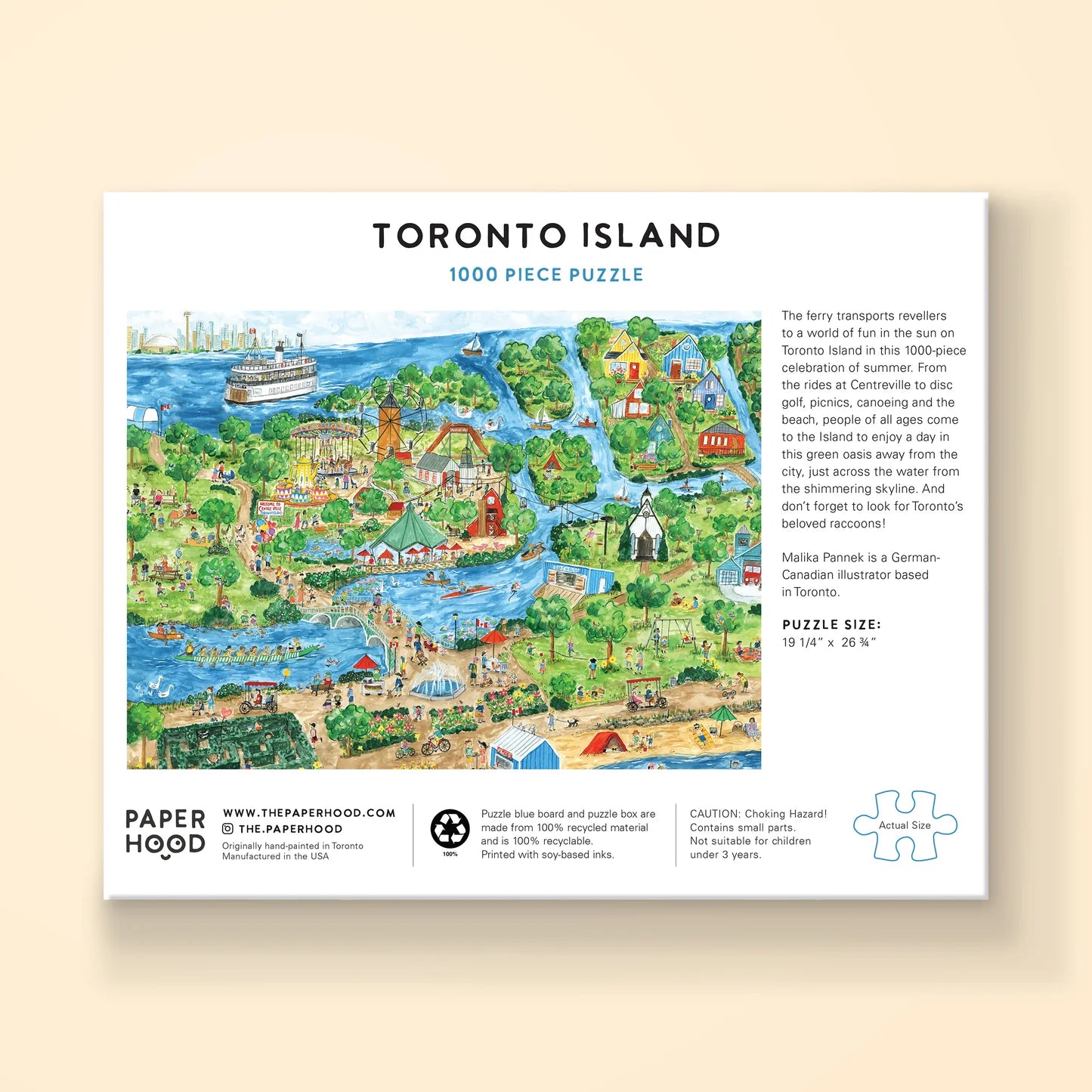 PAPER HOOD 'Toronto Island' 1,000-Piece Puzzle