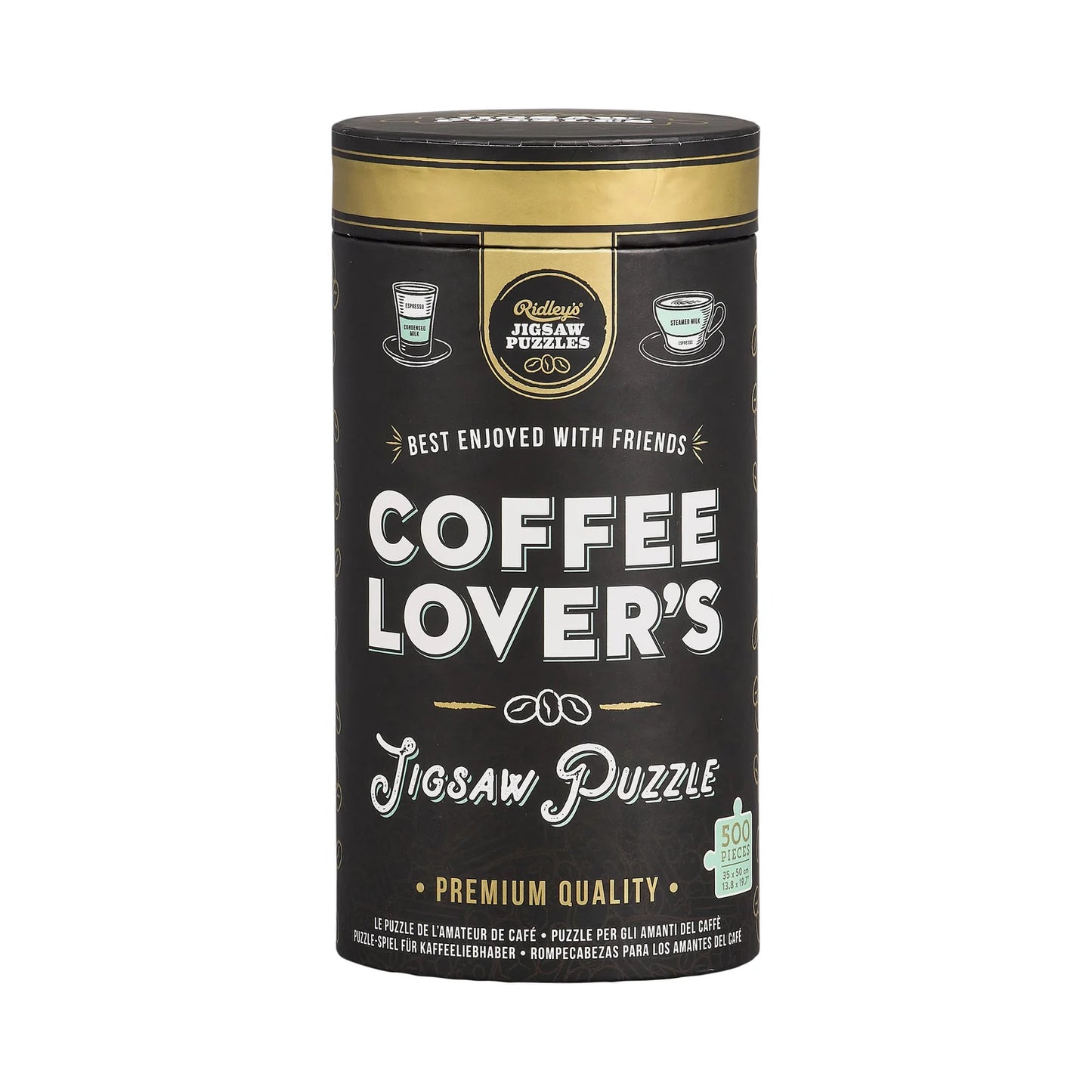 RIDLEY'S Coffee Lover's 500 Piece Jigsaw Puzzle in Canister