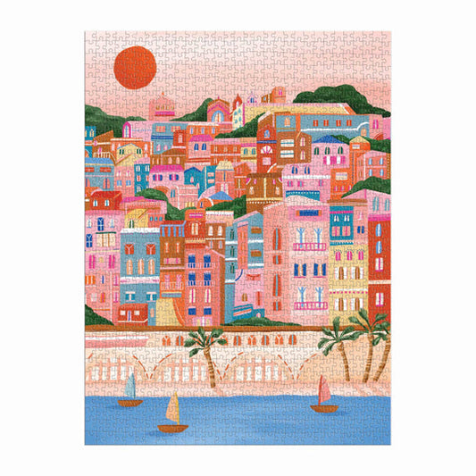 GALISON Colors Of The French Riviera 1000 Piece Puzzle in Square Box