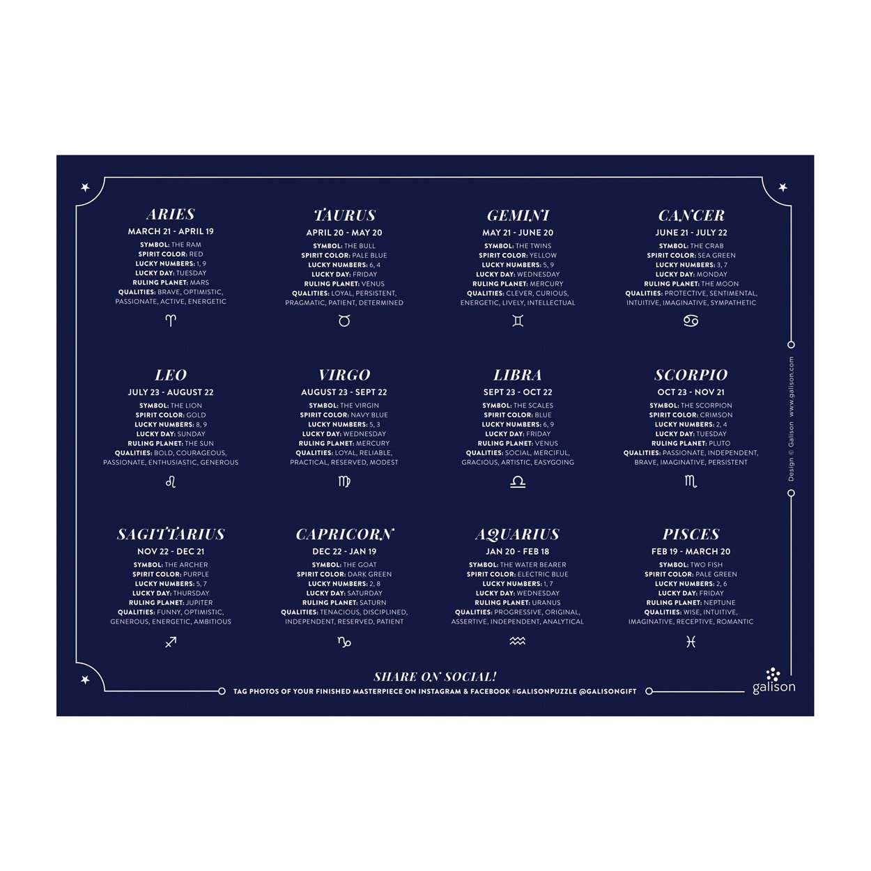 GALISON Astrology 1000 Piece Foil Puzzle