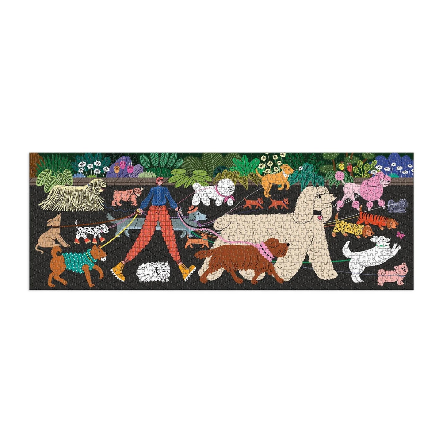 GALISON Dog Walk 1000 Piece Panoramic Puzzle