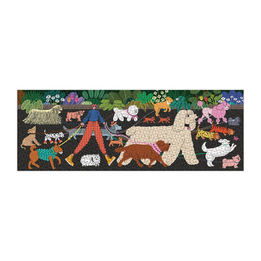 GALISON Dog Walk 1000 Piece Panoramic Puzzle