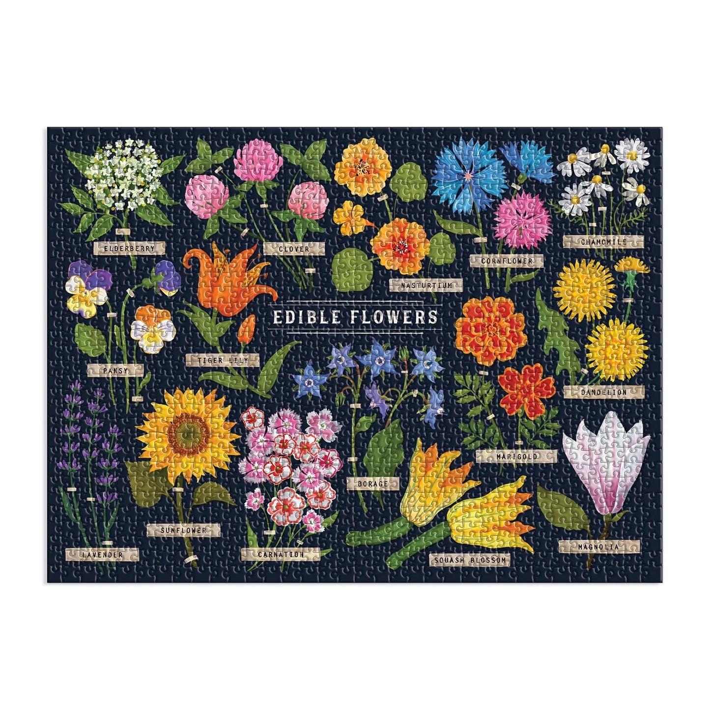 GALISON Edible Flowers 1000 Piece Puzzle