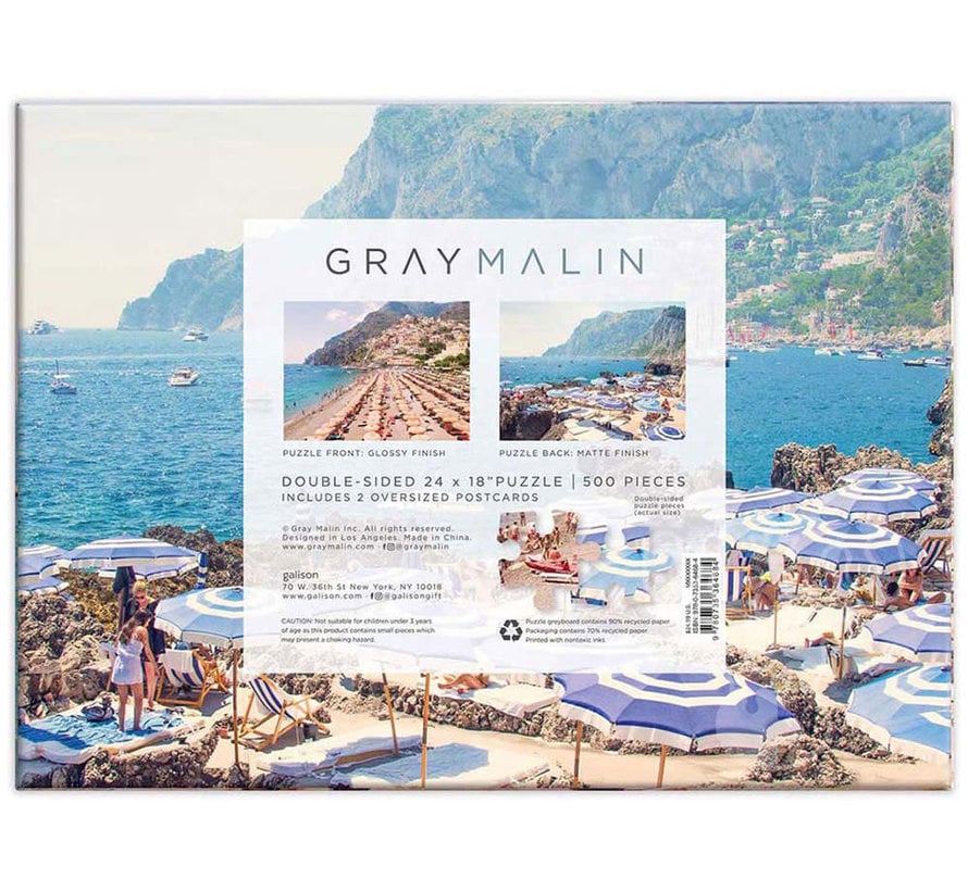 GALISON Gray Malin Italy 2-Sided 500 Piece Puzzle