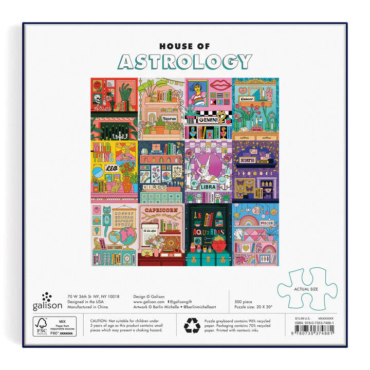 GALISON House of Astrology 500 Piece Foil Puzzle