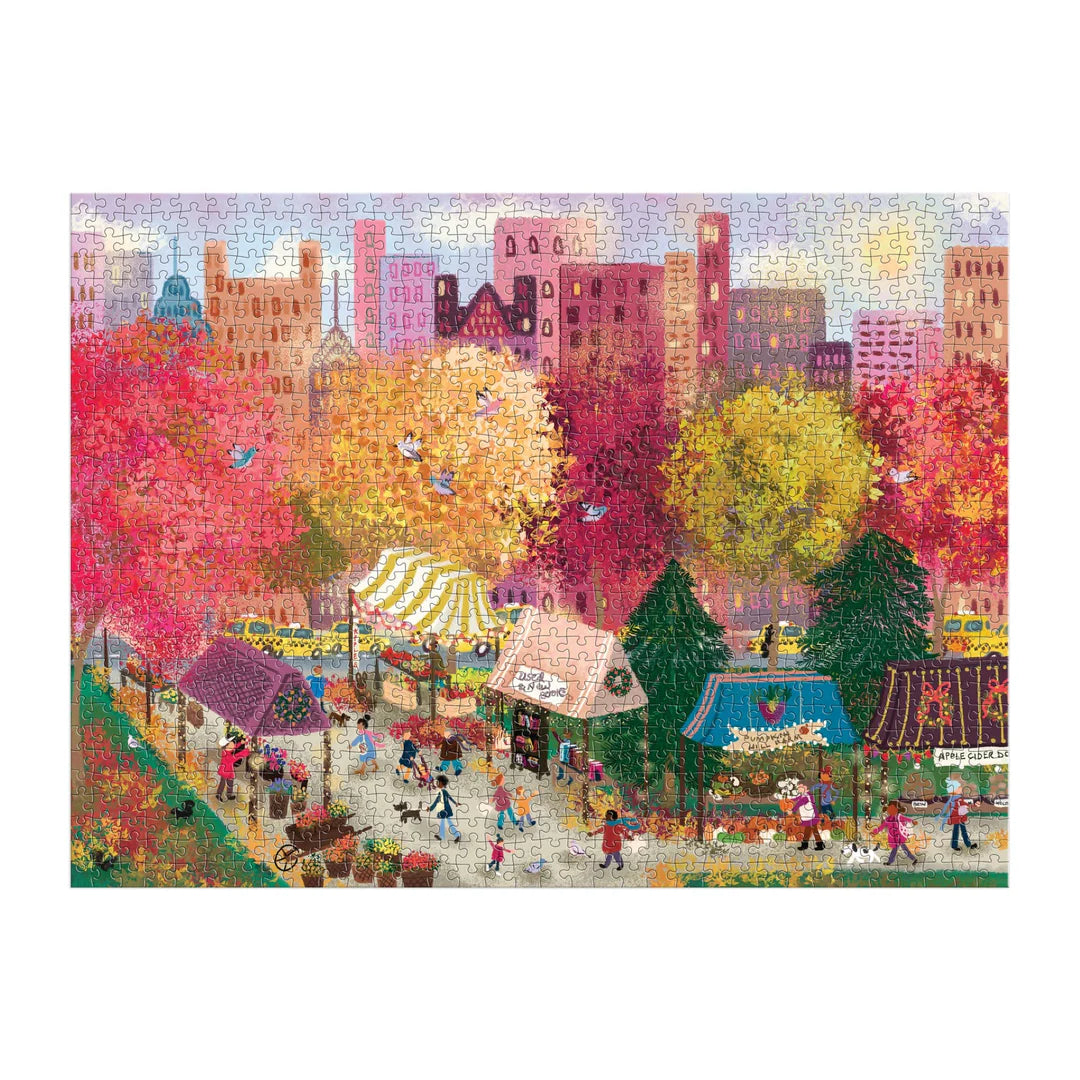 GALISON Joy Laforme Autumn at the City Market 1000 Piece Puzzle