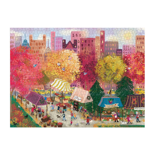 GALISON Joy Laforme Autumn at the City Market 1000 Piece Puzzle
