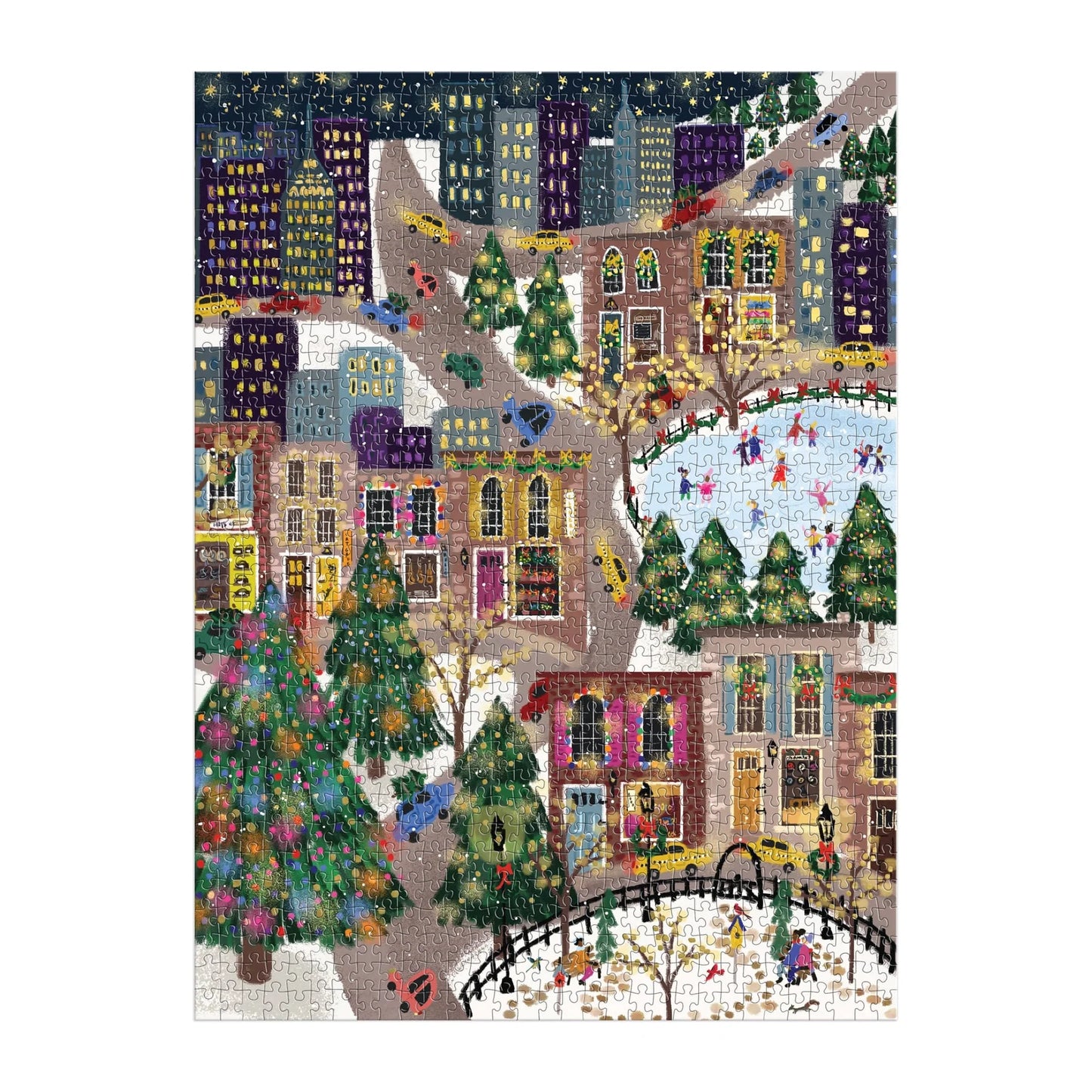 GALISON Joy Laforme Sparkling City 1000 Piece Foil Puzzle In a Square Box