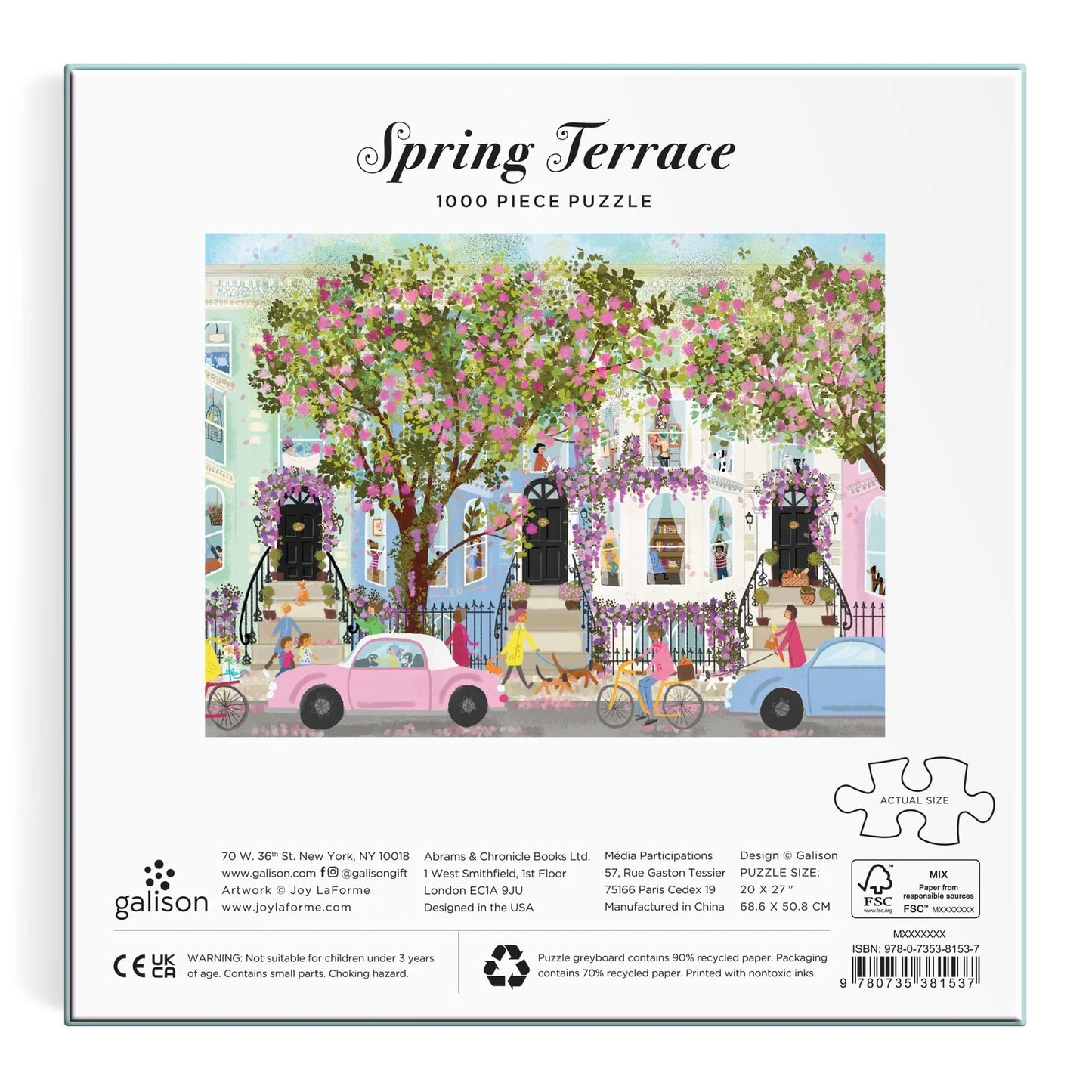 GALISON Joy Laforme Spring Terrace 1000 Piece Puzzle