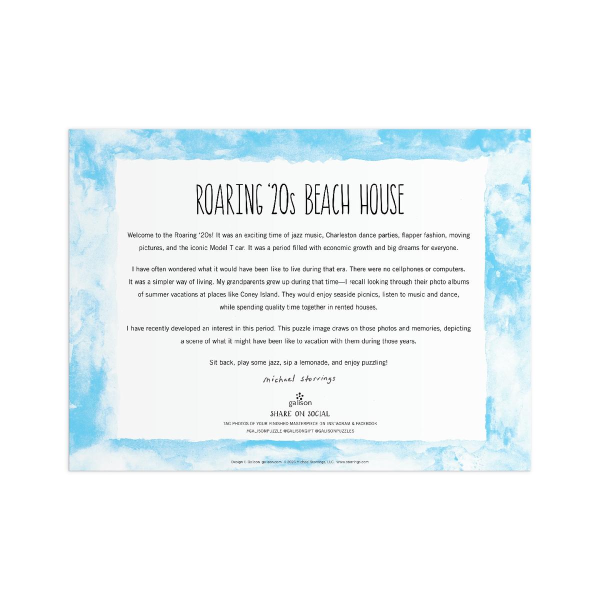 GALISON Michael Storrings Roaring 20s Beach House 1000 Piece Puzzle