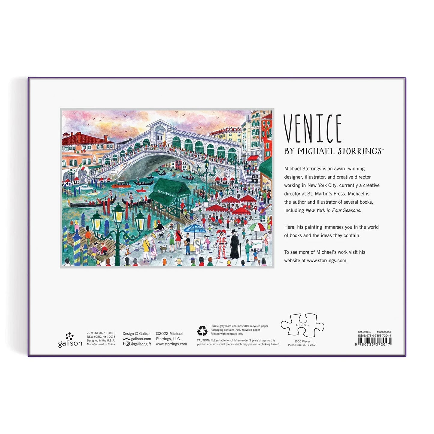 GALISON Michael Storrings Venice 1500 Piece Puzzle
