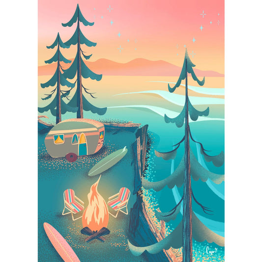 VILLAGER Coastal Camping | 1000-Piece Puzzle for Adults | Designed in Canada by Capri Sadler