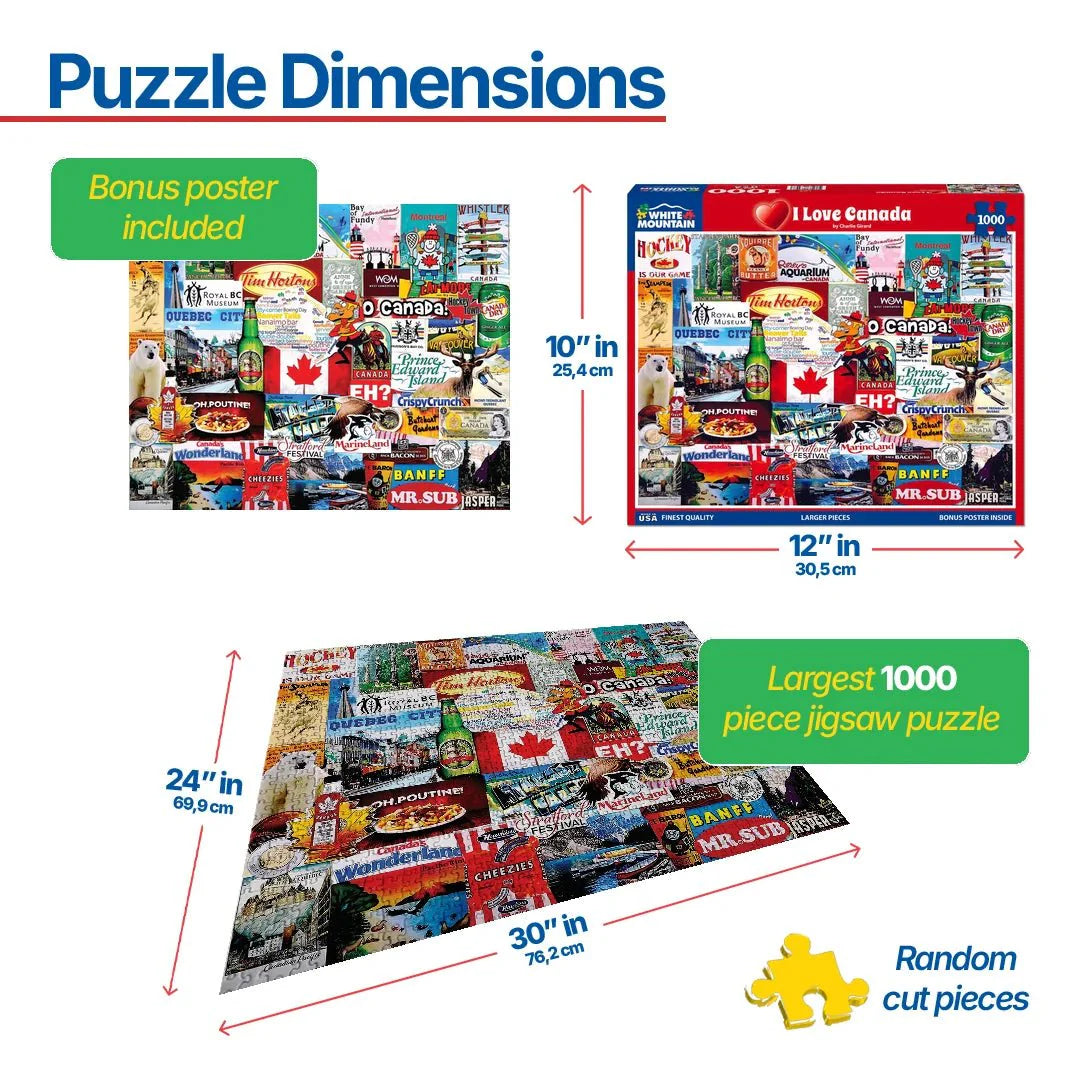 WHITE MOUNTAIN I Love Canada (1298pz) 1000 PCS