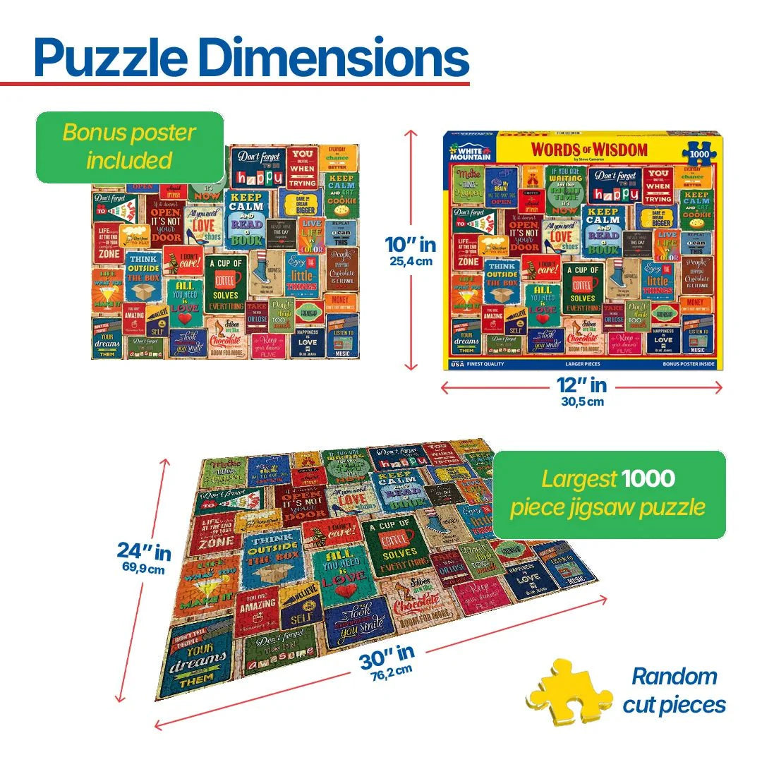 WHITE MOUNTAIN Words Of Wisdom (1607pz) 1000 PCS