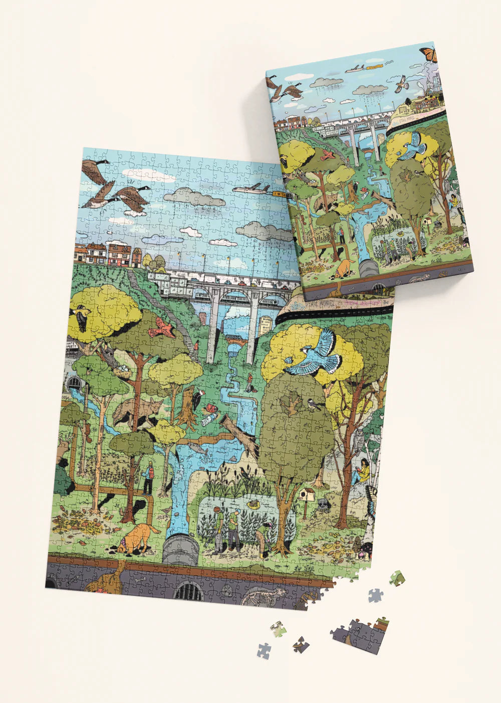 MANGO PUZZLES The Ravine | 1000-piece Puzzle for Adults | Artwork by Kathleen Fu