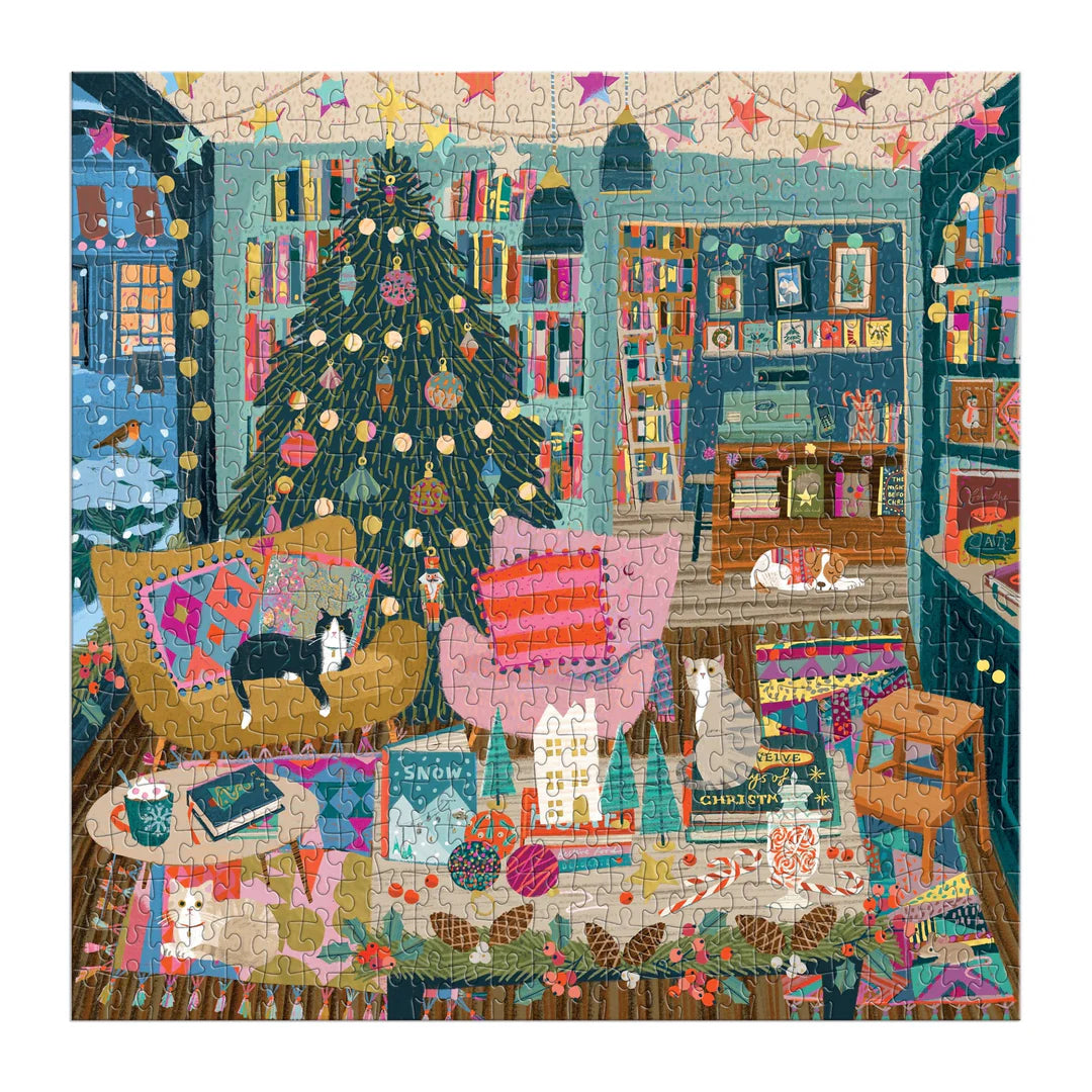GALISON Season's Readings 500 Piece Foil Puzzle