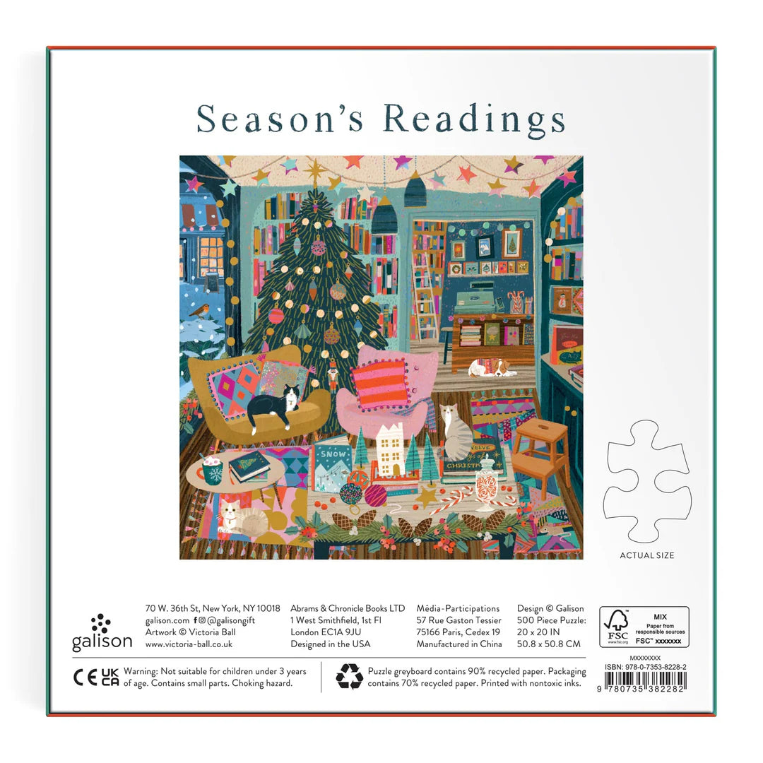GALISON Season's Readings 500 Piece Foil Puzzle