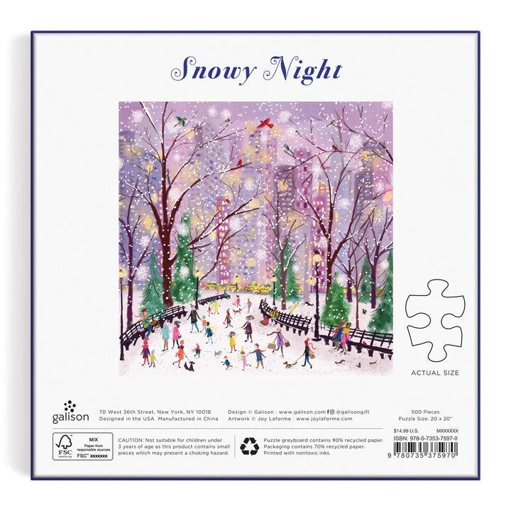 GALISON Snowy Night 500 Piece Puzzle