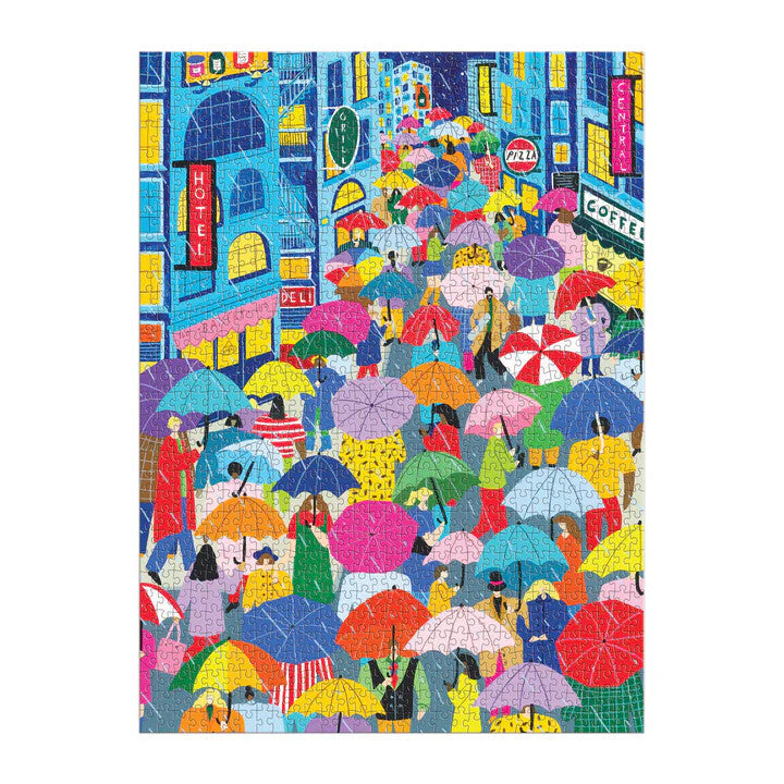 GALISON Umbrella Lane 1000 Piece Puzzle in Square Box