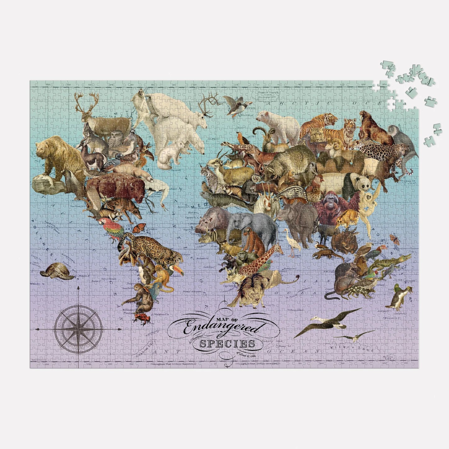 GALISON Wendy Gold Endangered Species 1500 Piece Puzzle