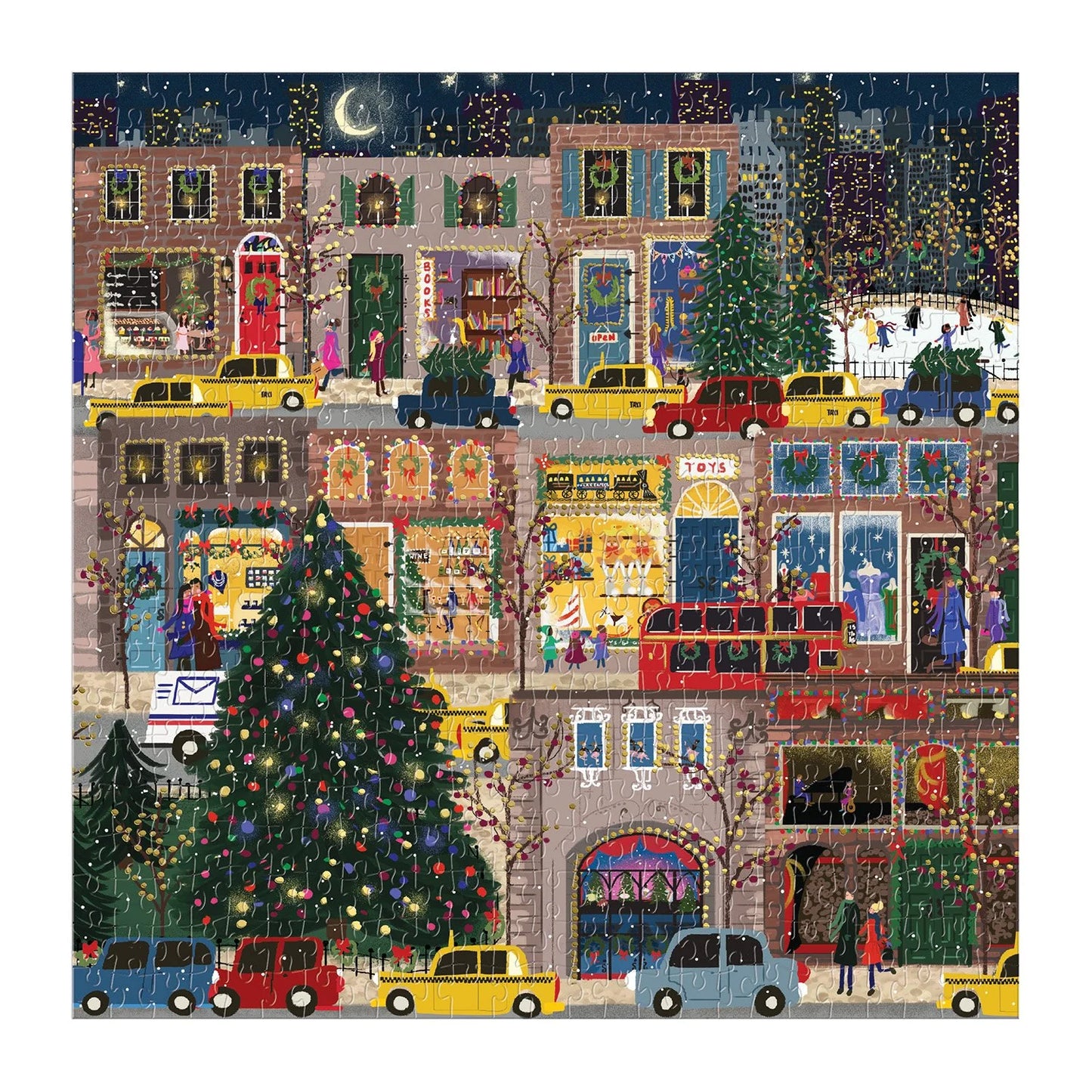 GALISON Winter Lights Foil Puzzle 500 Pc Puzzle